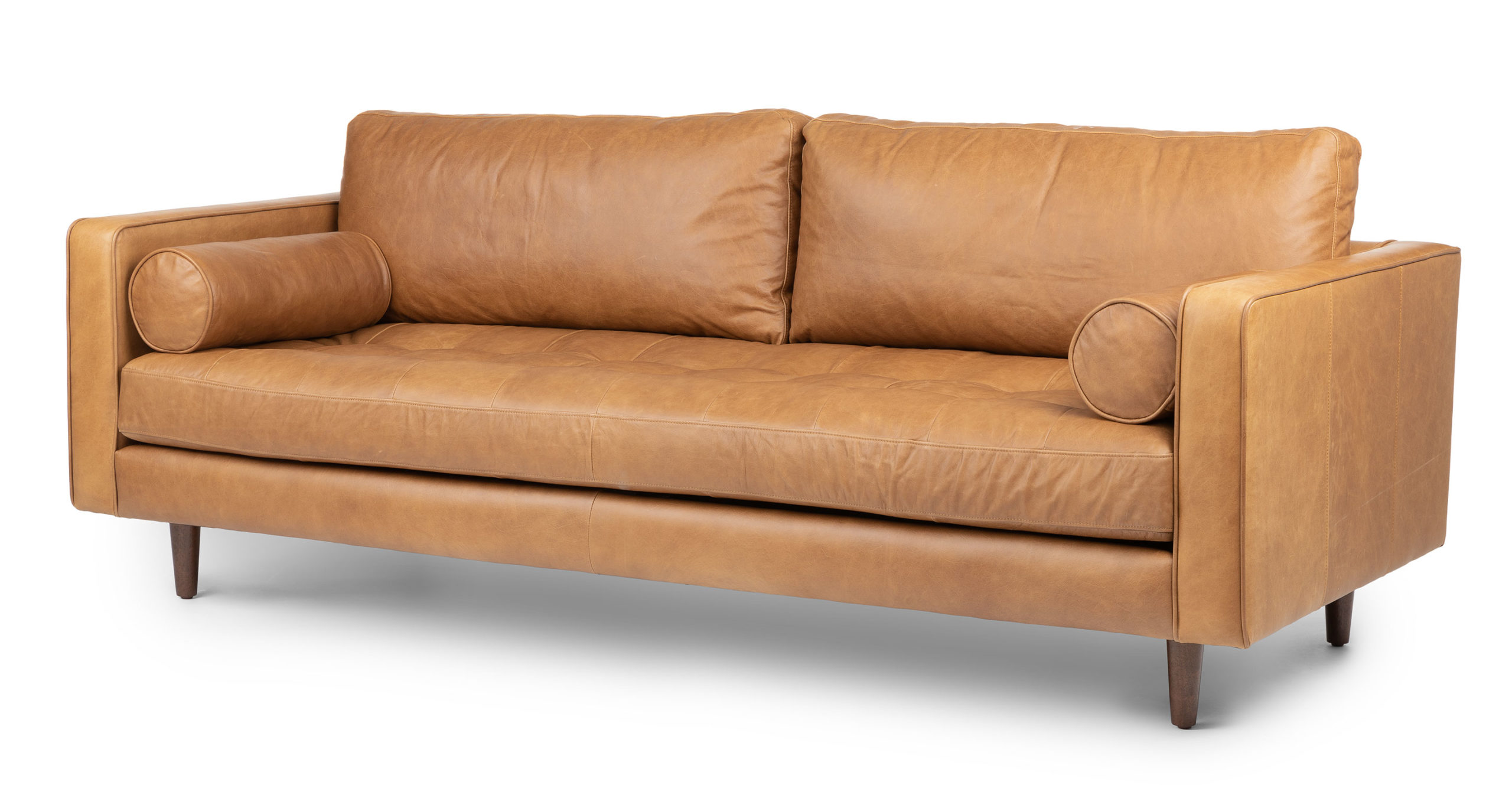 The mid-century modern Sven leather sofa by Article
