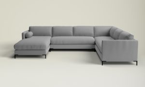 Mantle Jasper L Sectional with chaise 8way hand tied seating